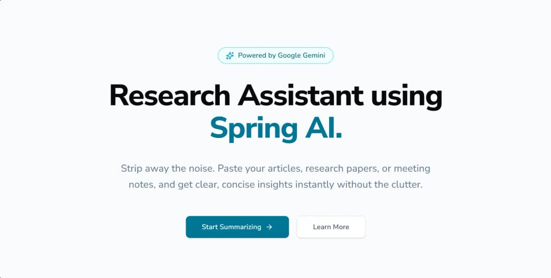 Research Assistant using Spring AI